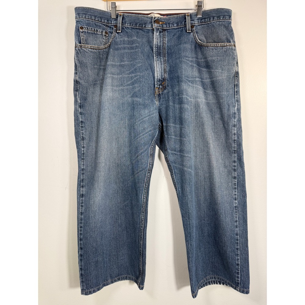 Levis 559 Relaxed Straight Jeans Men Fits 42x25.5 (Altered) Blue Mid Wash Denim